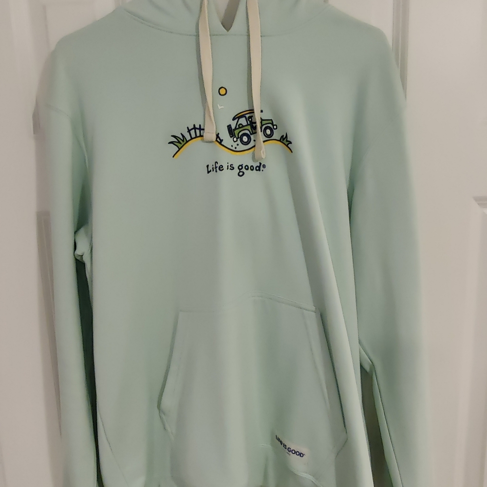 Life is Good Mint Green Hoodie..